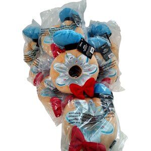 Disney Chewy Donald Duck Donut Plush Animal Dog Toy Bundle